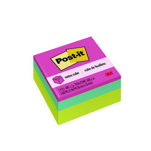 Image of Post-it® Notes 2027-PAS Original Cubes, 3" x 3", Pastels Collection, 400 Sheets/Cube