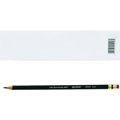 Image of Prismacolor® 20046 Col-Erase Pencil With Eraser, 0.7 Mm, 2b (#1), Green Lead, Green Barrel, Dozen