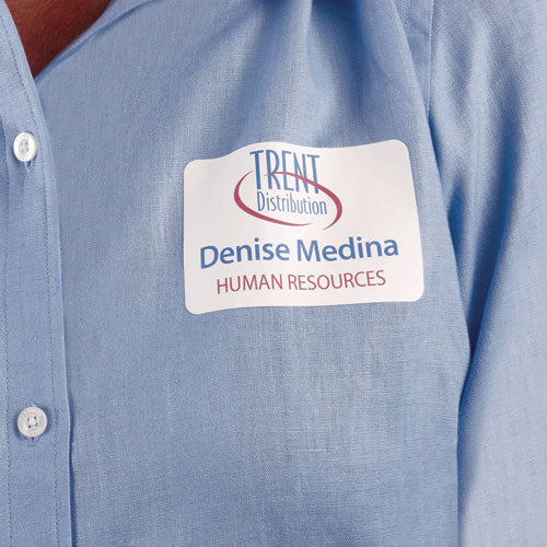 Image of Avery® AVE48395 Ecofriendly Adhesive Name Badge Labels, 3.38 X 2.33, White, 80/pack