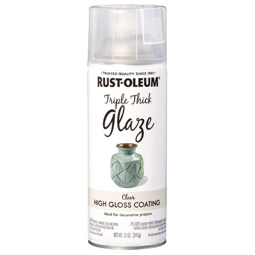 Image of Rust-Oleum® 301416 Specialty Triple Thick Glaze Spray Paint, High Gloss Clear, 12 oz Aerosol Can