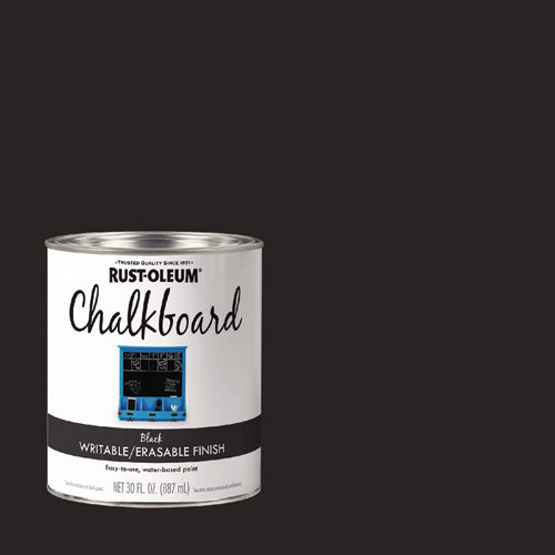 Image of Rust-Oleum® 301450 Chalkboard Paint, Matte Black, Quart Can