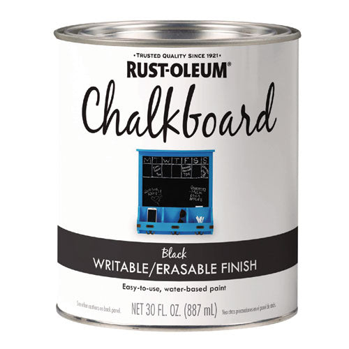Image of Rust-Oleum® 301450 Chalkboard Paint, Matte Black, Quart Can