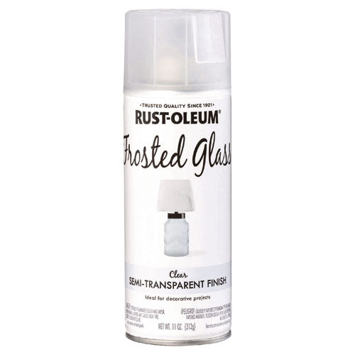 Image of Rust-Oleum® 342600 Specialty Frosted Glass Spray Paint, Matte Clear, 11 oz Aerosol Can, 6/Carton
