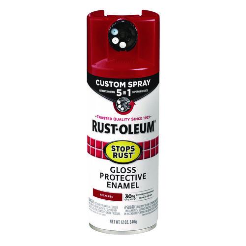 Image of Rust-Oleum® 376895 Stops Rust 5-in-1 Spray Paint, Gloss Regal Red, 12 oz Aerosol Can