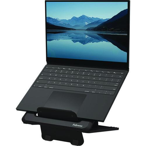 Image of Fellowes® 100098500 Breyta Laptop Stand, 9.25" x 10.55" x 0.55" to 8", Black, Supports Up to 8.8 lbs.