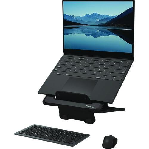Image of Fellowes® 100098500 Breyta Laptop Stand, 9.25" x 10.55" x 0.55" to 8", Black, Supports Up to 8.8 lbs.