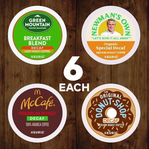 Image of Green Mountain Coffee® 5000374162 Decaf Variety Coffee K-Cups, Assorted Flavors, 0.38 oz K-Cup, 24/Box