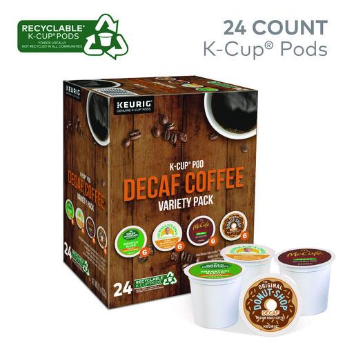 Image of Green Mountain Coffee® 5000374162 Decaf Variety Coffee K-Cups, Assorted Flavors, 0.38 oz K-Cup, 24/Box