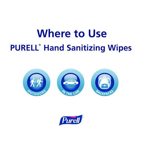Image of PURELL® 9027-12 Cottony Soft Individually Wrapped Sanitizing Hand Wipes, 5 x 7, Unscented, White, 120/Box