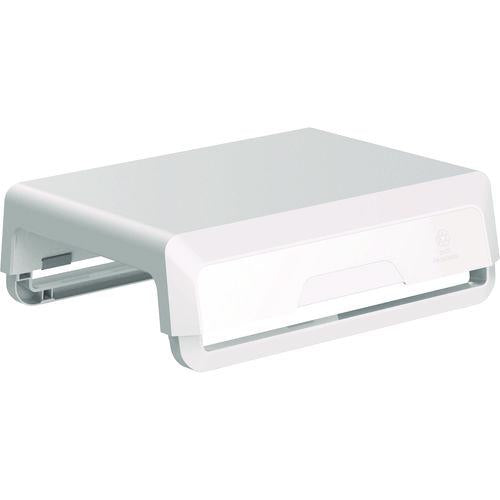Image of Fellowes® 100098565 Breyta Monitor Stand, 13.94" x 11.97" x 3.25" to 6", White, Supports 33 lbs