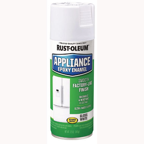 Image of Rust-Oleum® 7881830 Specialty Appliance Epoxy Spray Paint, Gloss White, 12 oz Aerosol Can