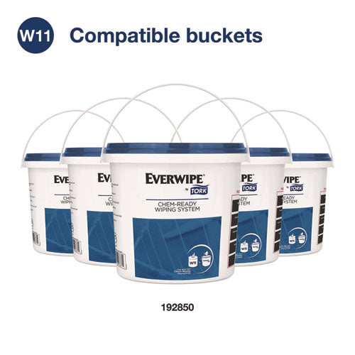 Image of Tork® 192840 Chem-Ready Wiping Rolls, 1-Ply, 12 x 5.25, White, 180 Sheets, 6 Rolls/Carton