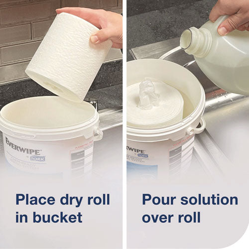 Image of Tork® 192841 Everwipe by Tork Chem-Ready Wiping Rolls, 1-Ply, 12 x 12, White, 90 Sheets, 6 Rolls/Carton