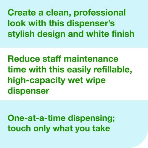 Image of Tork® 192851 Centerfeed Wet Wipe Dispenser, 10.04 x 10.73 x 13.18, White