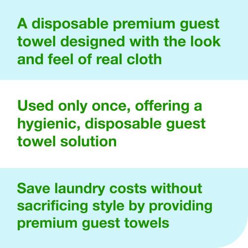 Image of Tork® 716001 LinStyle Valet Guest Towel, 1-Ply, 11.5 x 17, White, 100/Pack, 5 Packs/Carton
