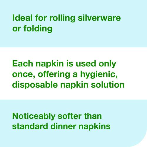 Image of Tork® 716001 LinStyle Valet Guest Towel, 1-Ply, 11.5 x 17, White, 100/Pack, 5 Packs/Carton
