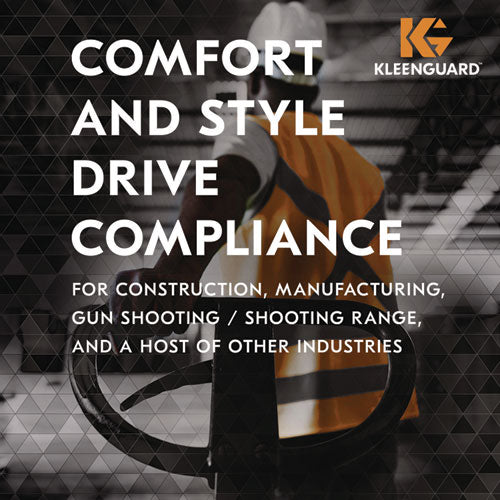 Image of KleenGuard 25685 Nemesis Safety Glasses, Black Half Frame, Clear Dual I/O Lens