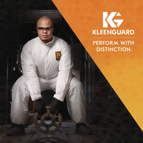 Image of KleenGuard 25685 Nemesis Safety Glasses, Black Half Frame, Clear Dual I/O Lens