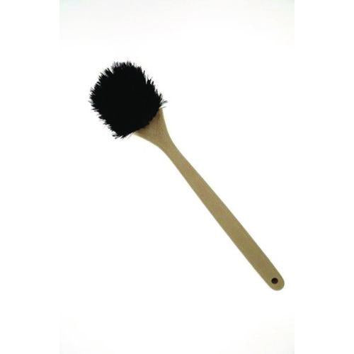Image of Boardwalk® BWK4120 Utility Brush, Brown Palmyra Fiber Bristles, 5.5" Brush, 14.5" Tan Plastic Handle