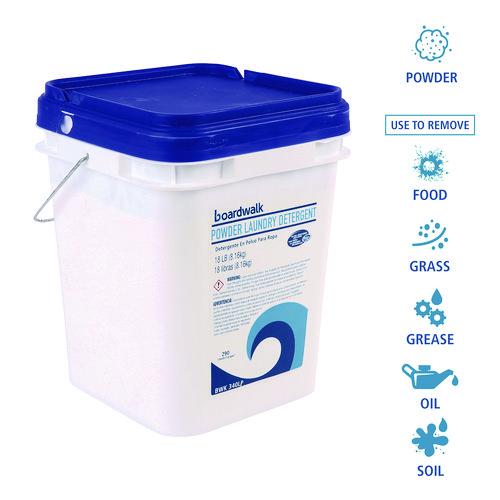 Image of Boardwalk® BWK340LP Powder Laundry Detergent, Low Foam, Crisp Clean Scent, 18 lb Pail