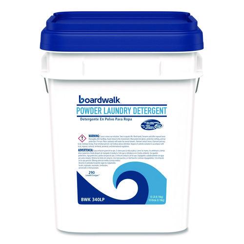Image of Boardwalk® BWK340LP Powder Laundry Detergent, Low Foam, Crisp Clean Scent, 18 lb Pail