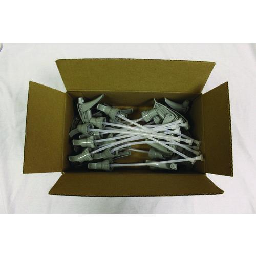 Image of Boardwalk® 511302 Chemical-Resistant Trigger Sprayer 320CR, Fits 32 oz Bottles, 9.5" Tube, Gray, 24/Carton