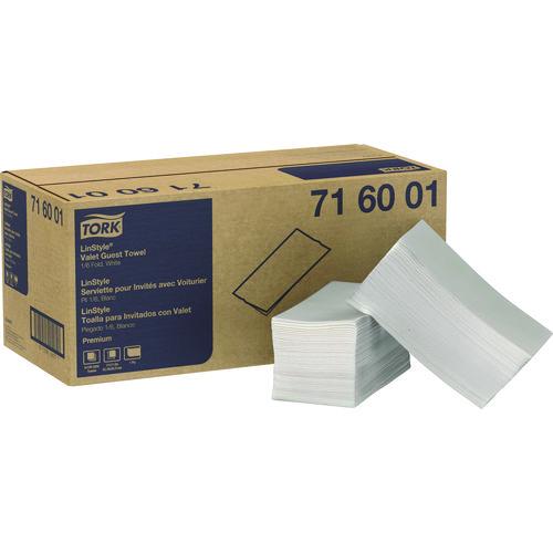 Image of Tork® 716001 LinStyle Valet Guest Towel, 1-Ply, 11.5 x 17, White, 100/Pack, 5 Packs/Carton
