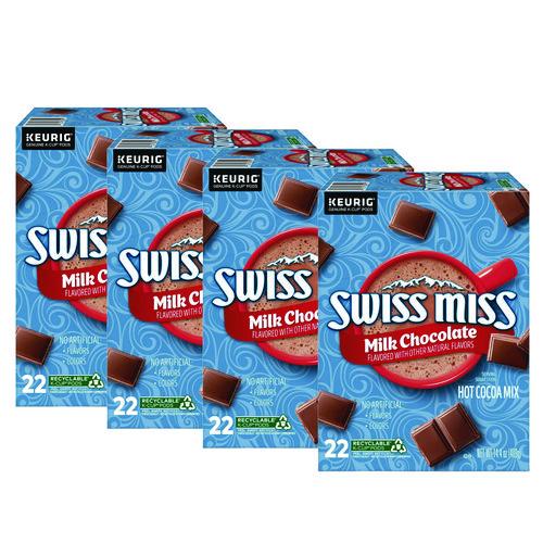 Image of Swiss Miss® 5000345150 Milk Chocolate Hot Cocoa K-Cups, 88/Carton