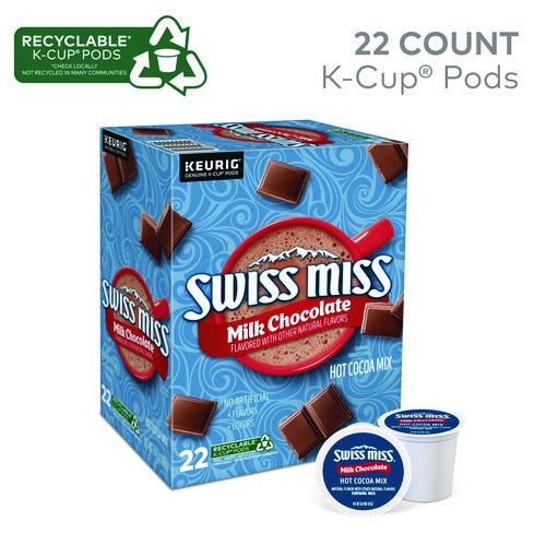 Image of Swiss Miss® 5000345150 Milk Chocolate Hot Cocoa K-Cups, 88/Carton