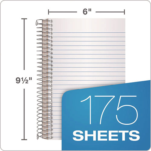 Image of TOPS 63859 Wirebound Five-Subject Notebook, Wide/Legal Rule, Navy Cover, (175) 9.5 x 6 Sheets
