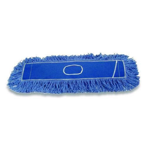 Image of Rubbermaid® Commercial FGJ25300BL00 Twisted Loop Blend Dust Mop, PIC/PET Polyester, 24" x 5", Blue