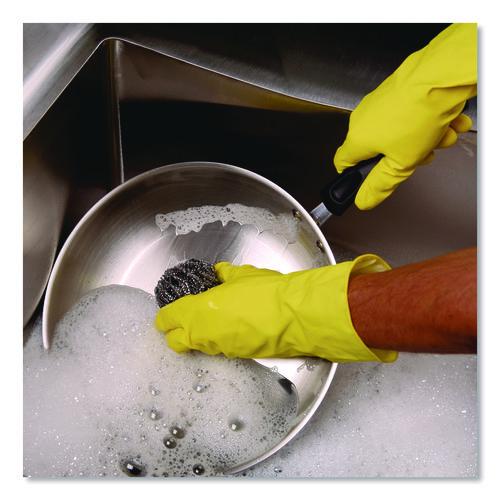 Image of Boardwalk® 83LGI Stainless Steel Scrubber, Medium Size, Steel Gray, 72/carton