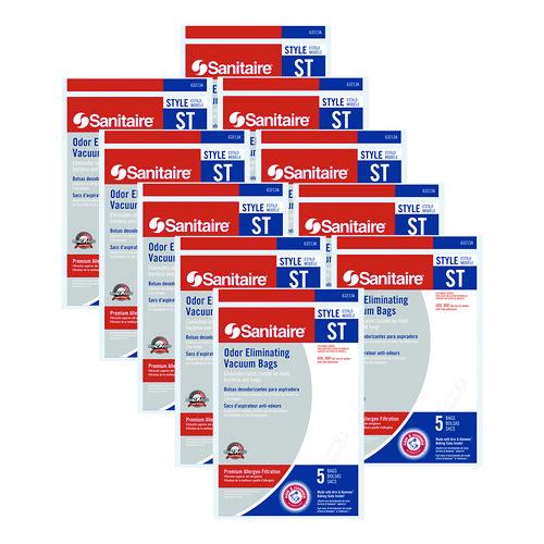 Image of Sanitaire® 63213B Style ST Disposable Vacuum Bags for SC600 and SC800 Series, 5/Pack, 10 Packs/Carton