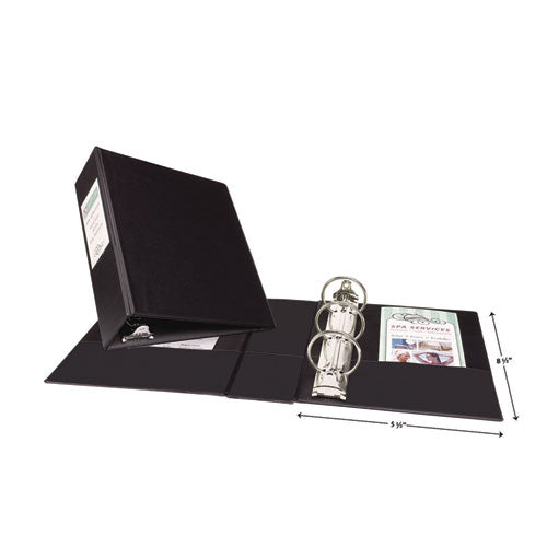 Image of Avery® 27554 Mini Size Durable Non-View Binder With Round Rings, 3 Rings, 2" Capacity, 8.5 X 5.5, Black