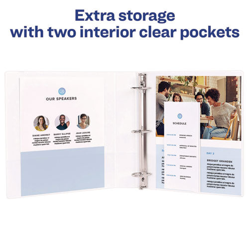 Image of Avery® 27726 Mini Size Durable View Binder With Round Rings, 3 Rings, 0.5" Capacity, 8.5 X 5.5, White
