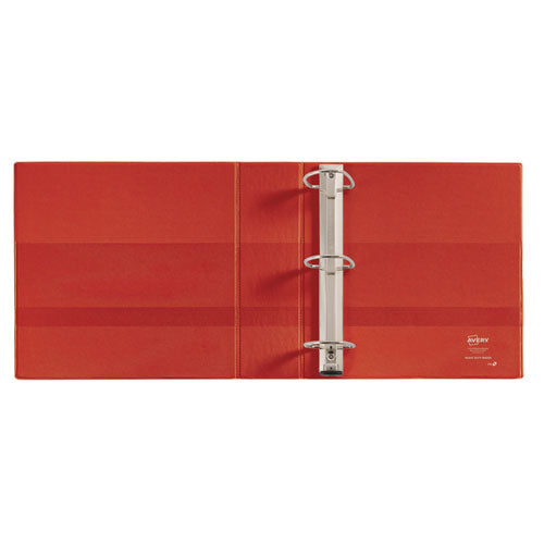 Image of Avery® 79325 Heavy-Duty View Binder With Durahinge And Locking One Touch Ezd Rings, 3 Rings, 3" Capacity, 11 X 8.5, Red