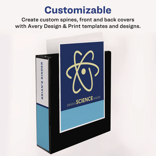 Image of Avery® 79170 Heavy-Duty View Binder With Durahinge And One Touch Ezd Rings, 3 Rings, 1" Capacity, 11 X 8.5, Red