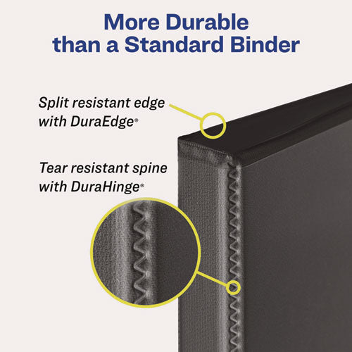 Image of Avery® 79170 Heavy-Duty View Binder With Durahinge And One Touch Ezd Rings, 3 Rings, 1" Capacity, 11 X 8.5, Red