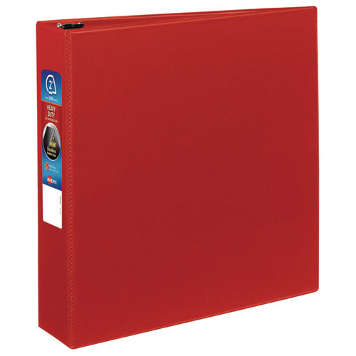 Image of Avery® 79582 Heavy-Duty Non-View Binder With Durahinge And One Touch Ezd Rings, 3 Rings, 2" Capacity, 11 X 8.5, Red