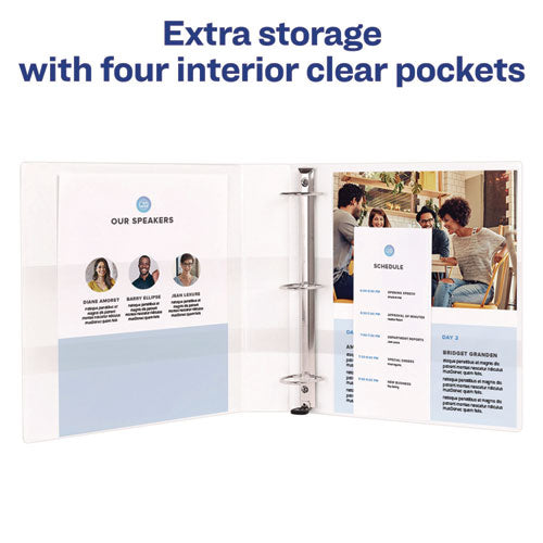 Image of Avery® 79195 Heavy-Duty View Binder With Durahinge And One Touch Ezd Rings, 3 Rings, 1.5" Capacity, 11 X 8.5, White