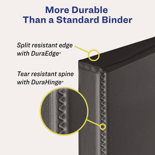 Image of Avery® 79325 Heavy-Duty View Binder With Durahinge And Locking One Touch Ezd Rings, 3 Rings, 3" Capacity, 11 X 8.5, Red