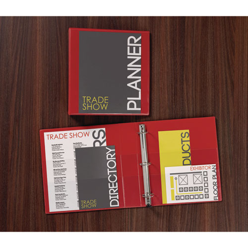 Image of Avery® 79325 Heavy-Duty View Binder With Durahinge And Locking One Touch Ezd Rings, 3 Rings, 3" Capacity, 11 X 8.5, Red