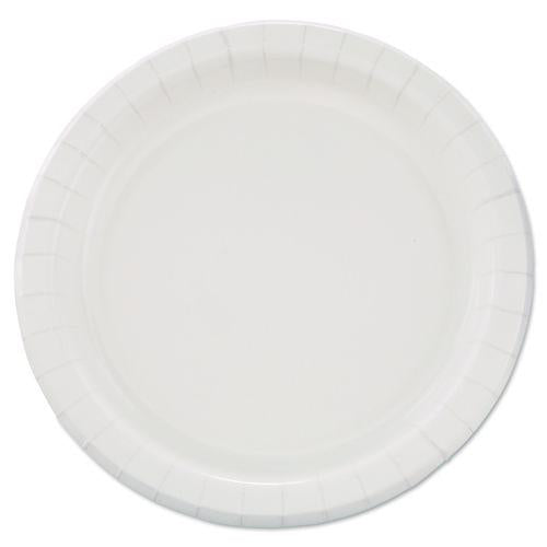 Image of SOLO® MP9BR-2054 Bare Eco-Forward Clay-Coated Paper Dinnerware, ProPlanet Seal, Mediumweight, Plate, 8.5" dia, White, 125/Pack, 4 Packs/Carton