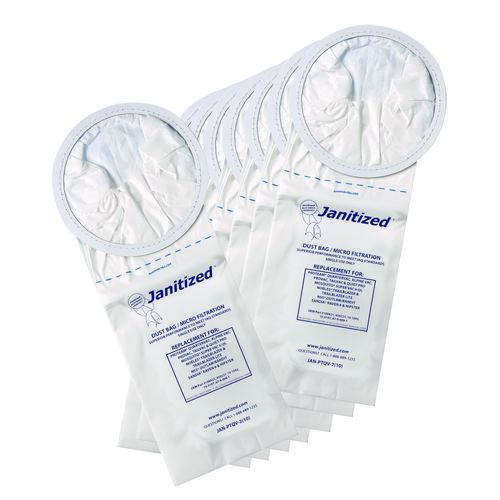 Image of Janitized® JAN-PTQV-2(10) Vacuum Filter Bags Designed to Fit ProTeam 6 qt QuarterVac, 100/Carton