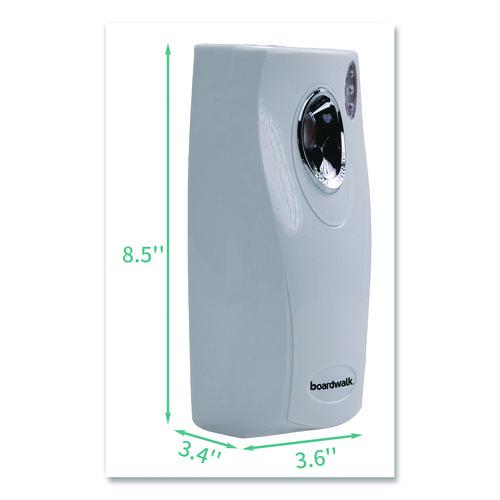 Image of Boardwalk® CL7-BOARDWK Metered Air Freshener Dispenser, 3.5 x 3.75 x 9.5, White, 12/Carton