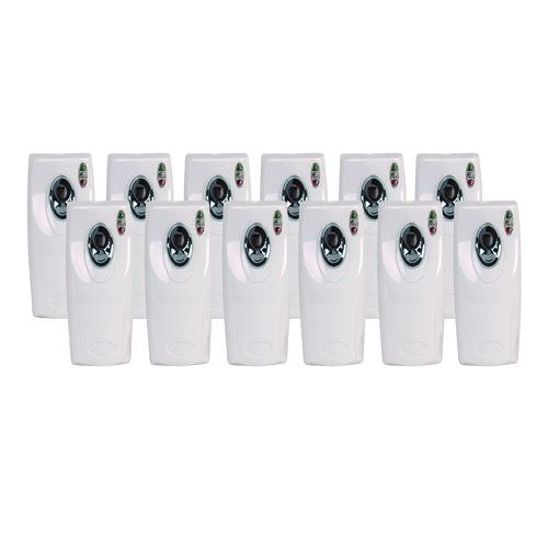 Image of Boardwalk® CL7-BOARDWK Metered Air Freshener Dispenser, 3.5 x 3.75 x 9.5, White, 12/Carton