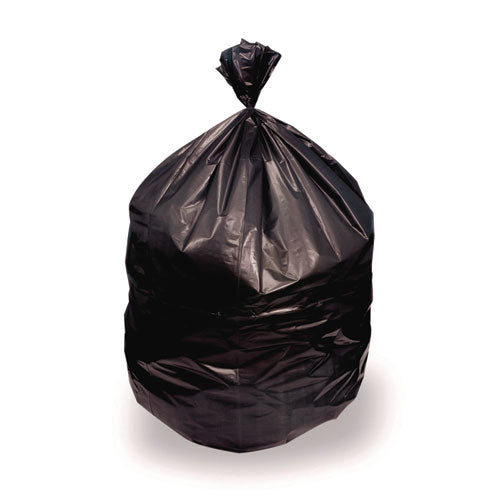 Image of Heritage H4832TK Linear Low-Density Can Liners, 16 gal, 0.9 mil, 24" x 32", Black, Flat Pack, 500/Carton