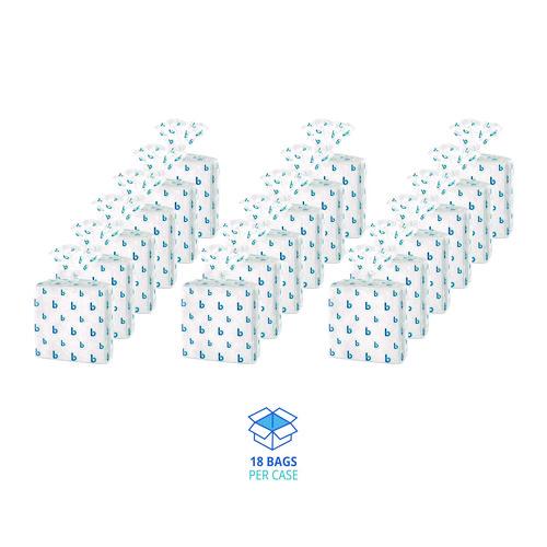 Image of Boardwalk® 3285 Hydrospun Wipers, 1-Ply, 12 x 13, White, 50/Bag, 18 Bags/Carton