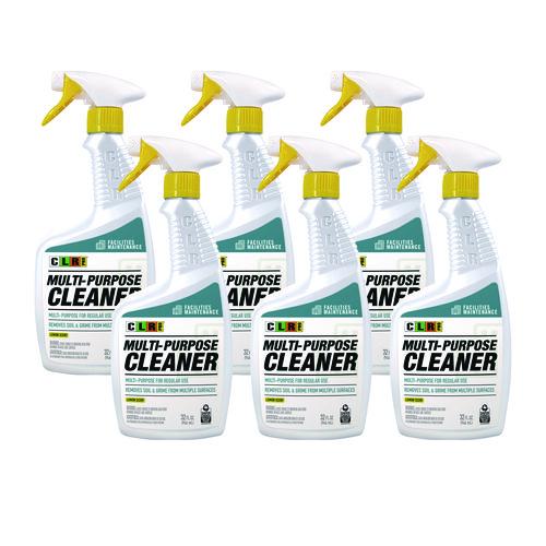 Image of CLR PRO® FM-MPC32-6PRO Multi-Purpose Cleaner, Lemon Scent, 32 Oz Bottle, 6/carton