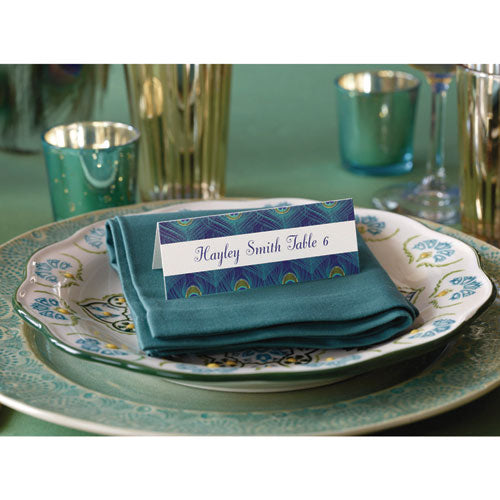 Image of AveryÂ® Small Textured Tent Cards, White, 3.75 x 1.44, 6 Cards/Sheet, 25 Sheets/Pack